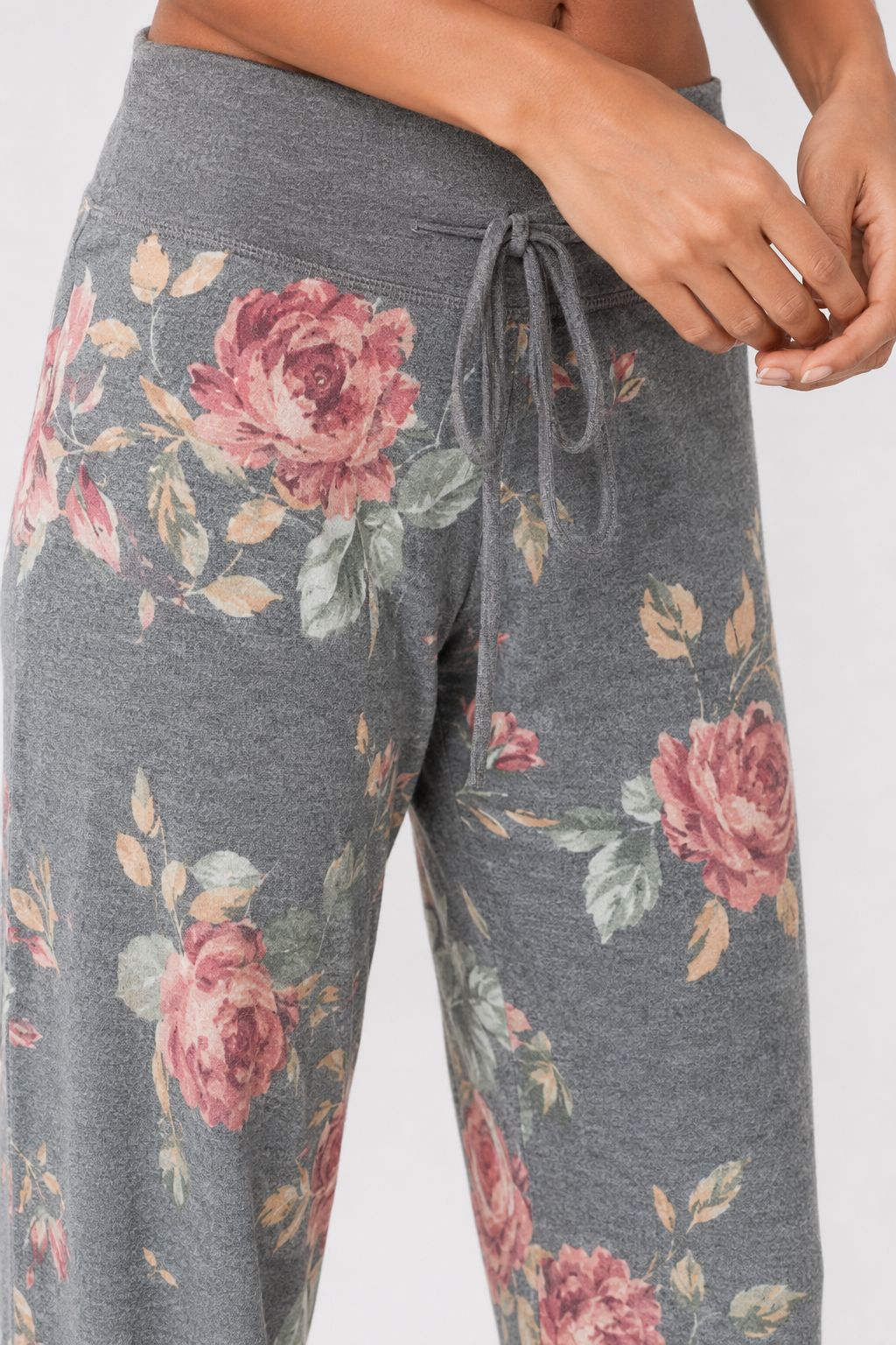 Flexible Women's Casual Trousers Gray