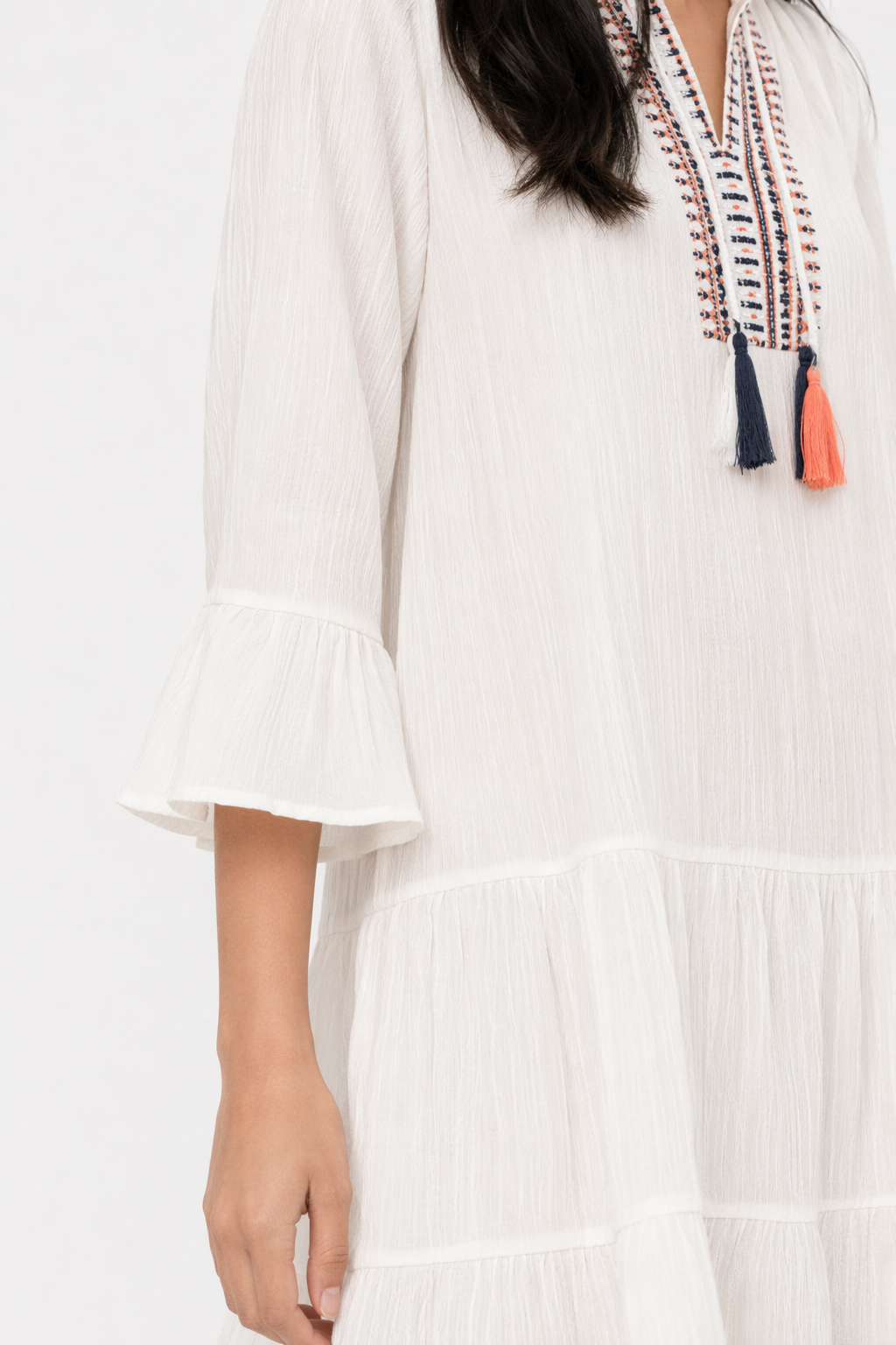 Flared Sleeve Summer Dress Default