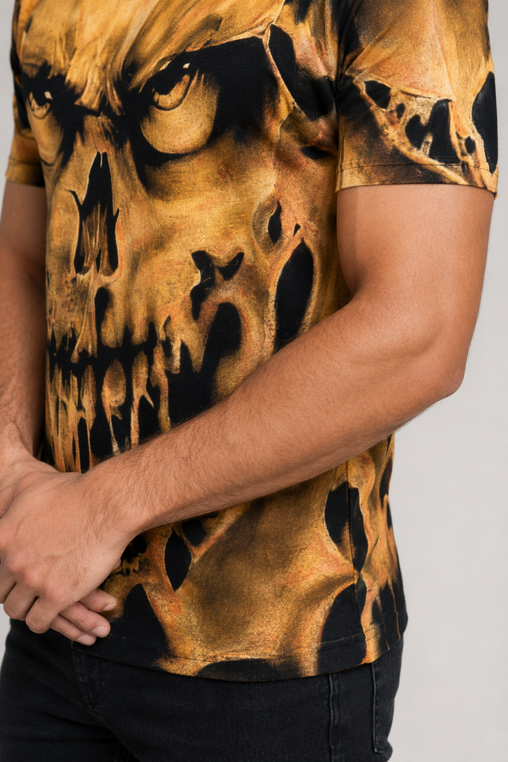 Vintage Skull Graphic Tee for Men Style 7
