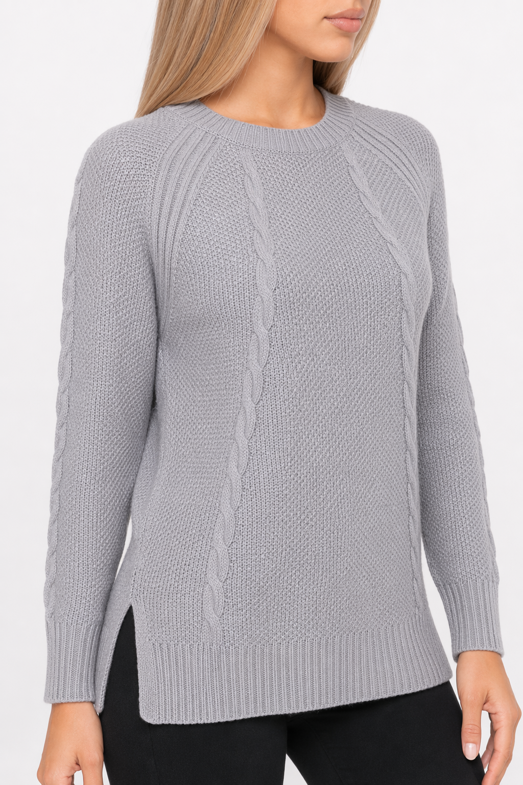 Casual Sweater for Women in Free Size Gray