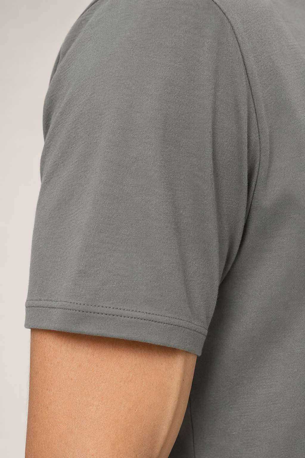 Short Sleeve Hooded Tee for Men Gray