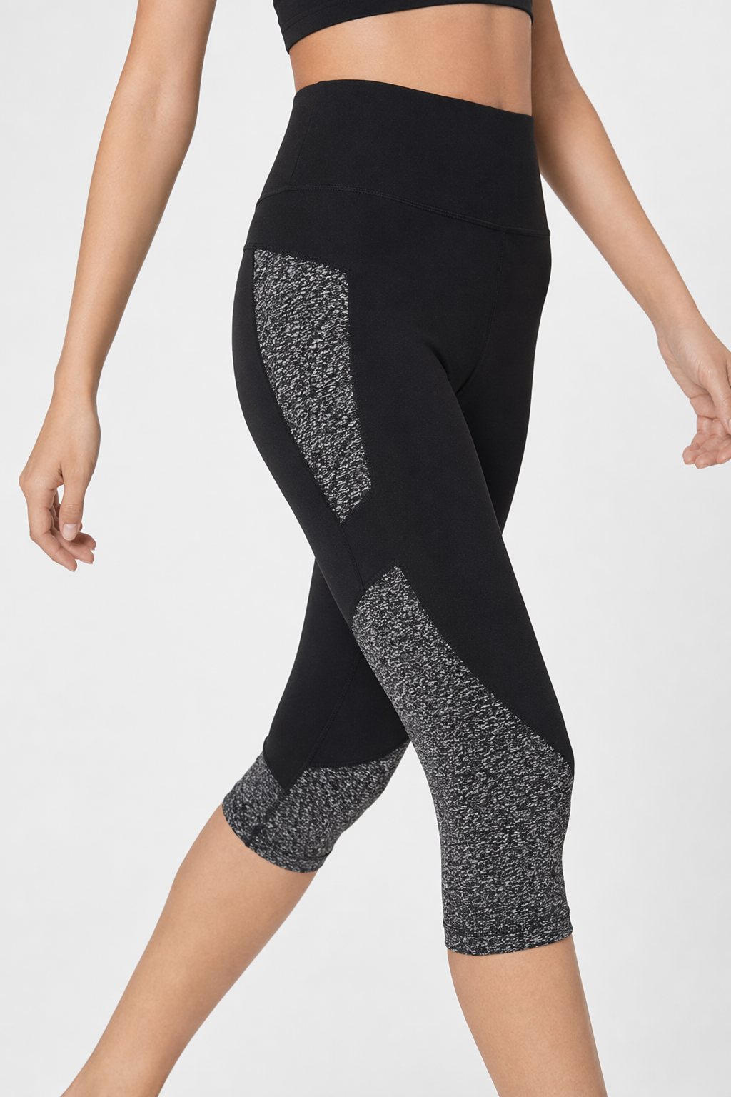 Two Tone High-Waisted Yoga Leggings Default