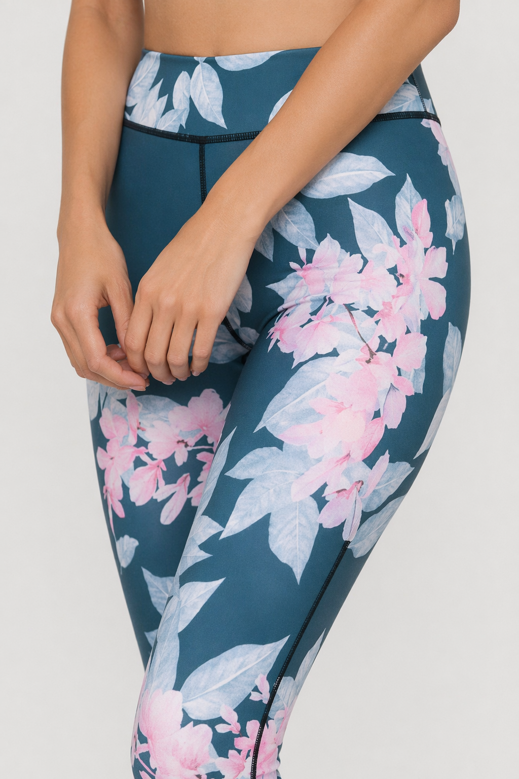 Compression Yoga Leggings with Slim Fit and High Waist Teal