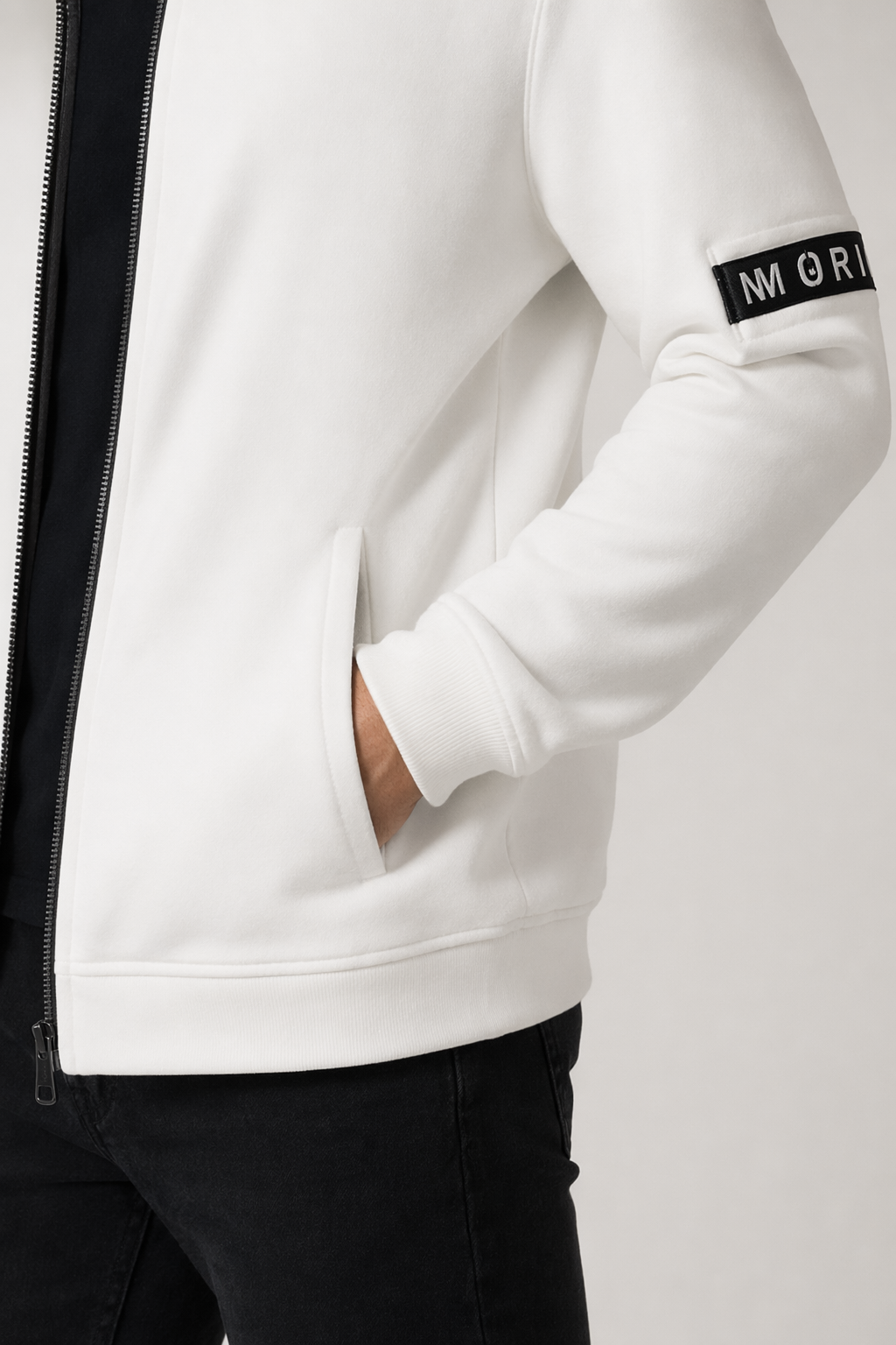 Zipper Hoodie for Men: Get it NOW! White