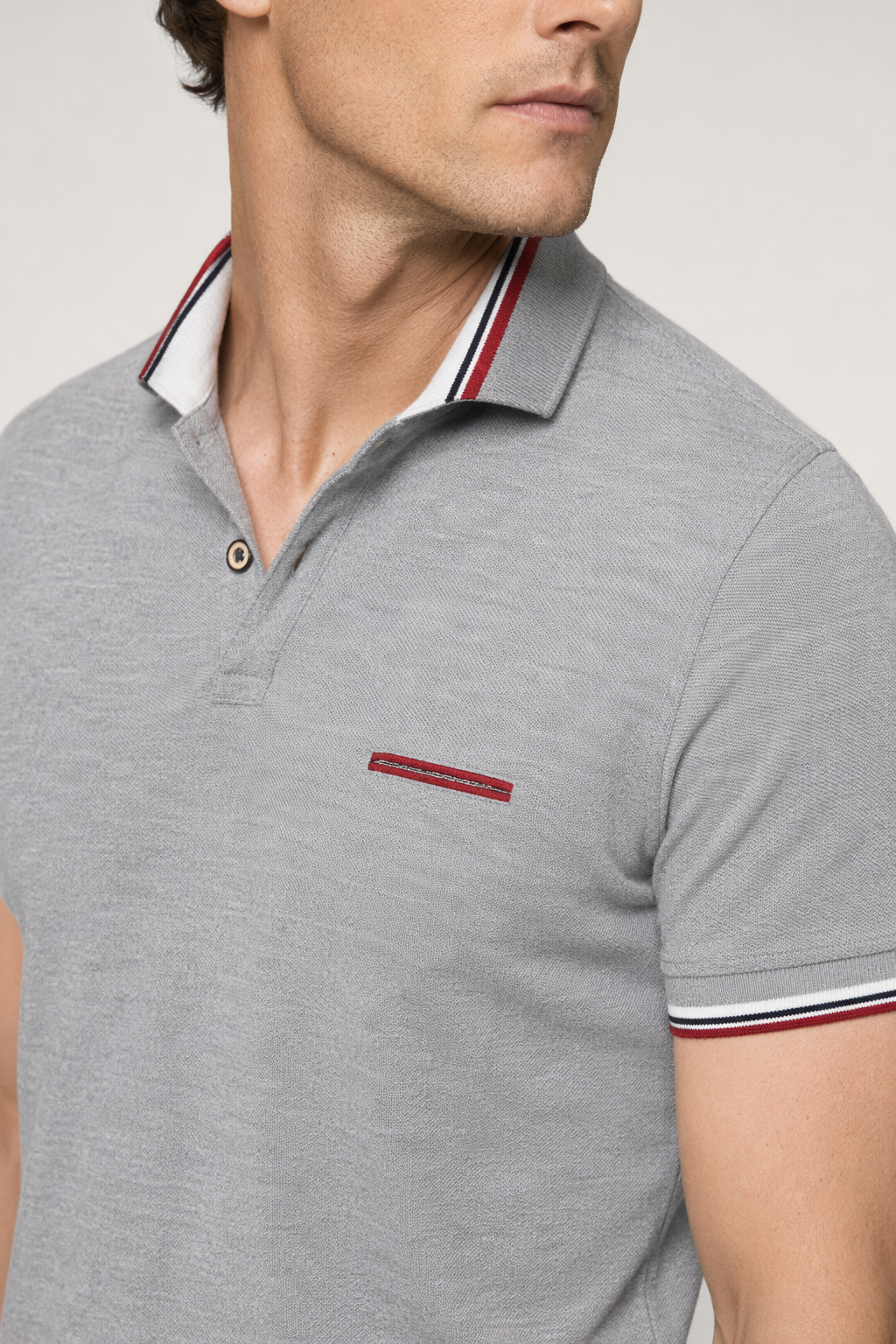 Casual Polo Shirt for Men - Short Sleeve Summer Style Gray