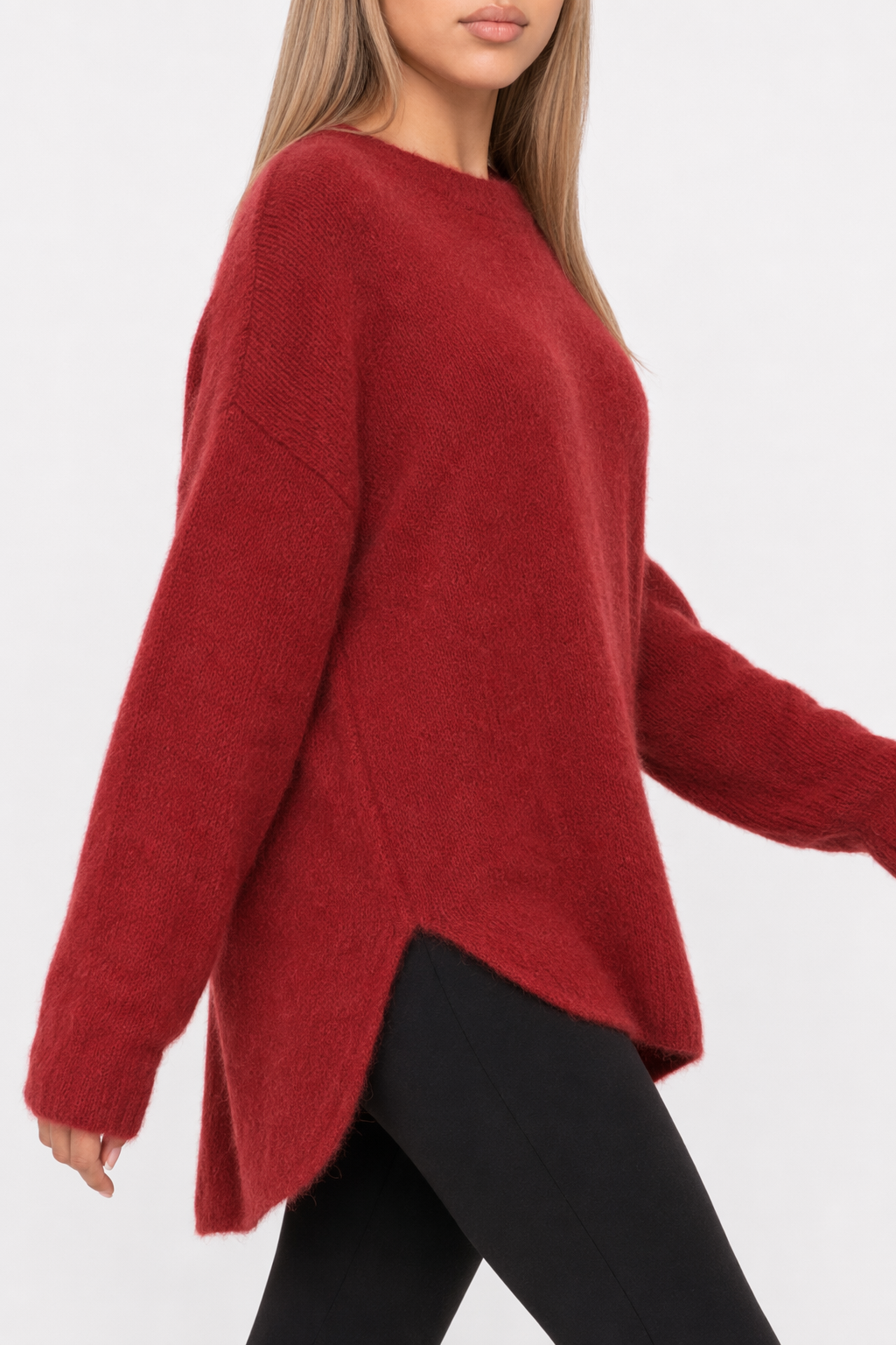 Cozy Relaxed Sweater Red