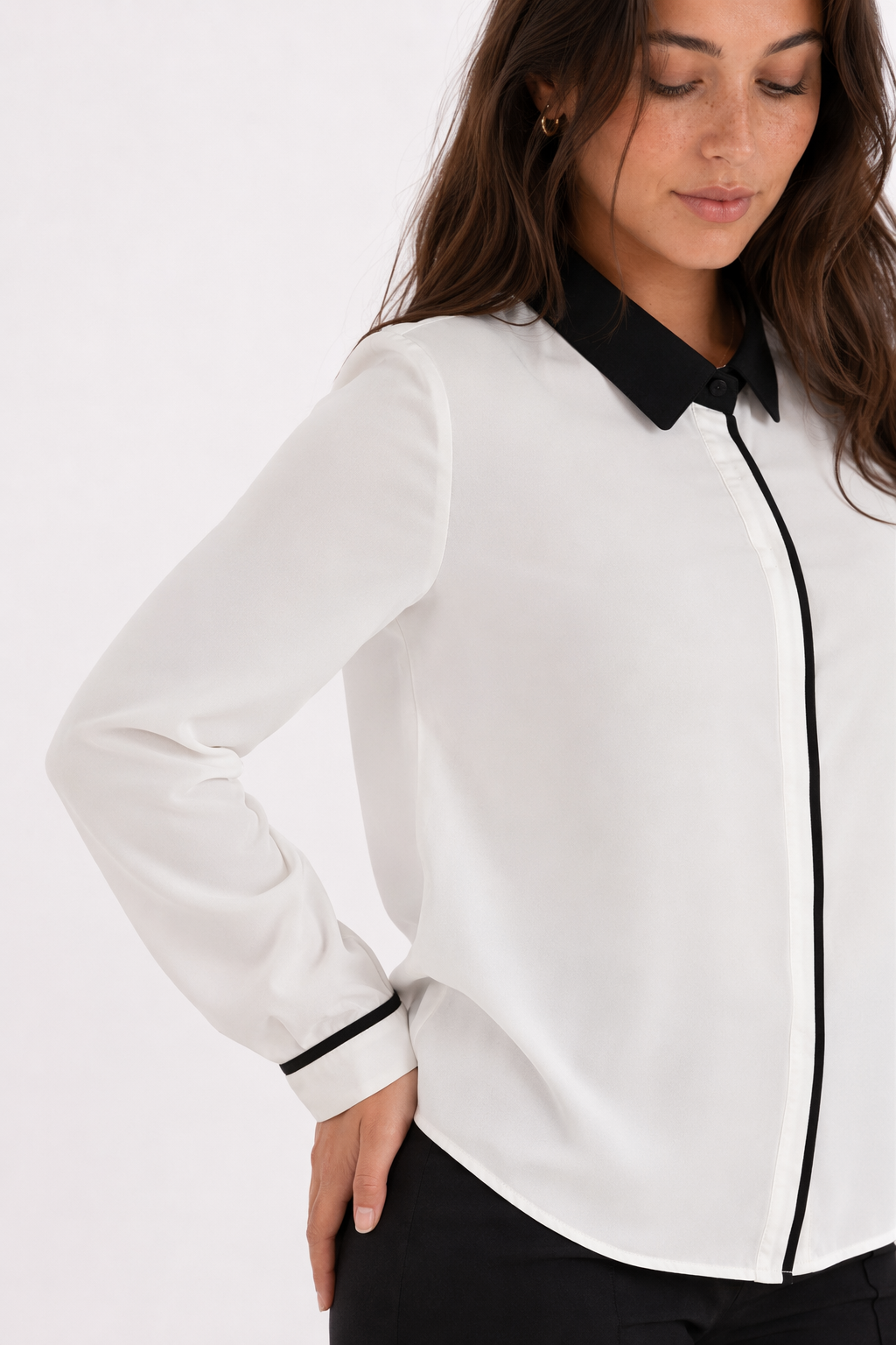 Long Sleeve Women's Business Attire Top Default