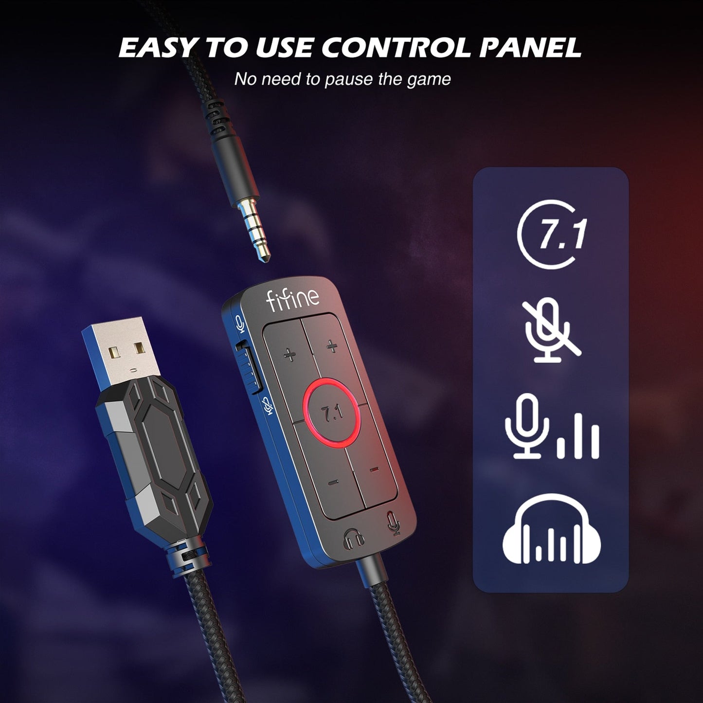 Dragon 9 Enhanced Gaming Headphones with Immersive 7.1 Surround Sound
