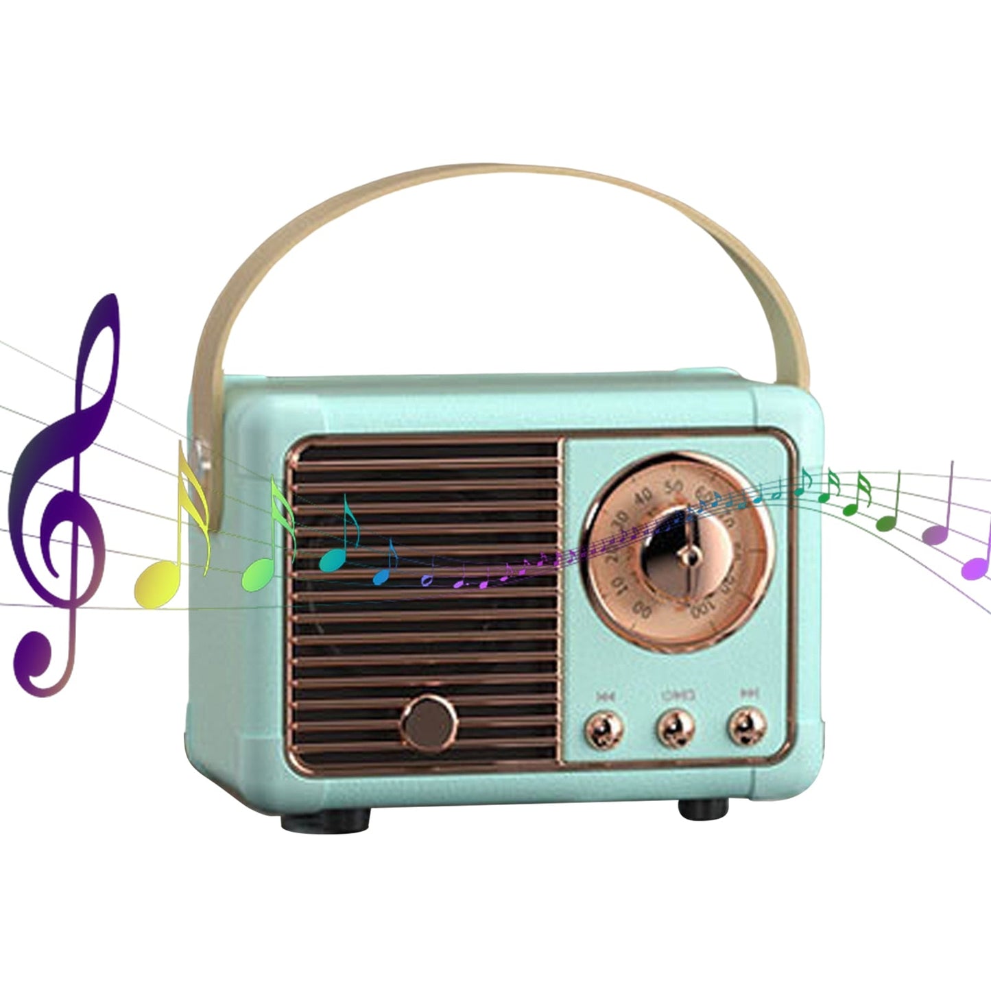 Compact Retro Speakers with Bluetooth and Radio Connectivity