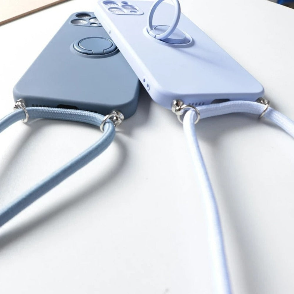 Rope Ring Crossbody Phone Case with Stand for iPhone - A Hands-free Solution