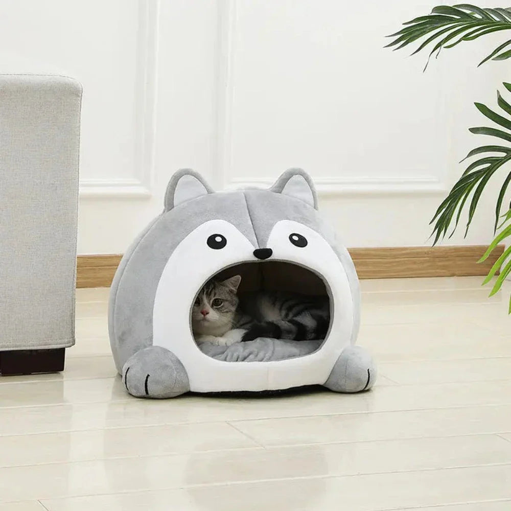 Pet House with a Cartoon Fox Design