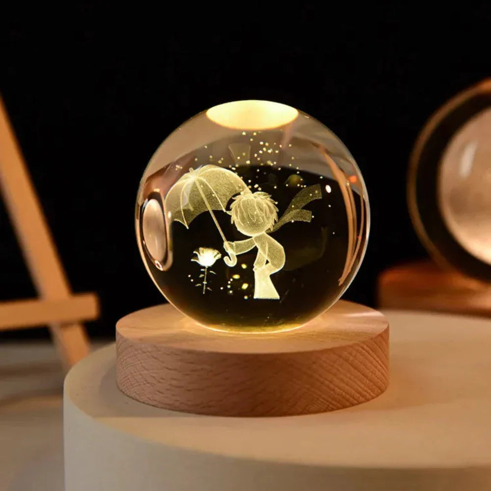Crystal Ball Engraved with 3D Laser Technology