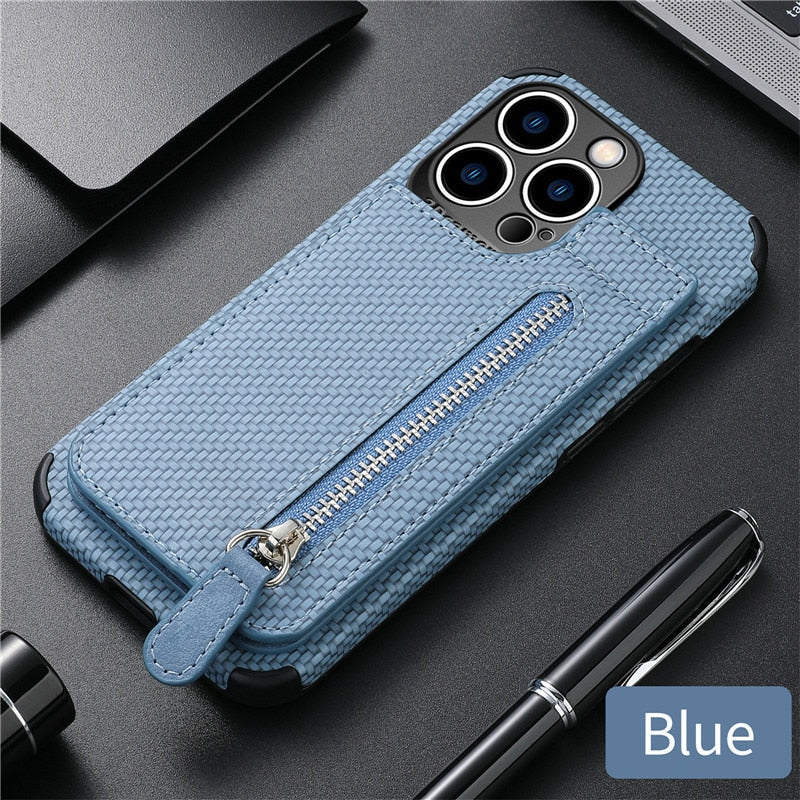 High-End Plant-Based Leather Wallet Case for iPhone