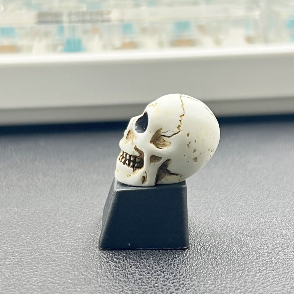 Computer Keycap with a Dark Skull Design