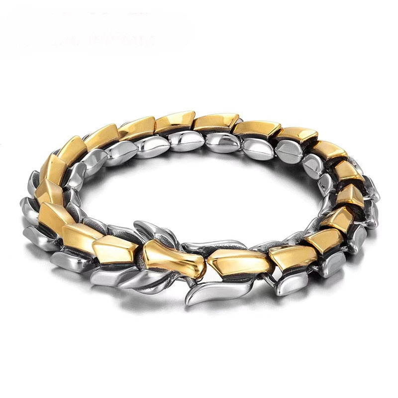 Dragon Keel Bracelet with Silver Plating