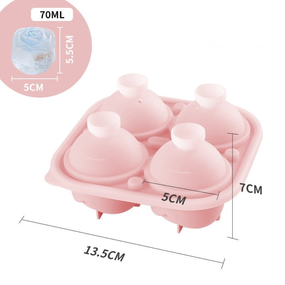 Ice Mold: Blossoming Rose Shape
