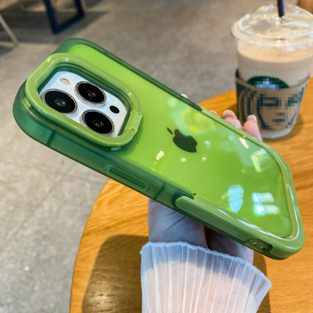 Clear Stand Case for iPhone with Transparent Design