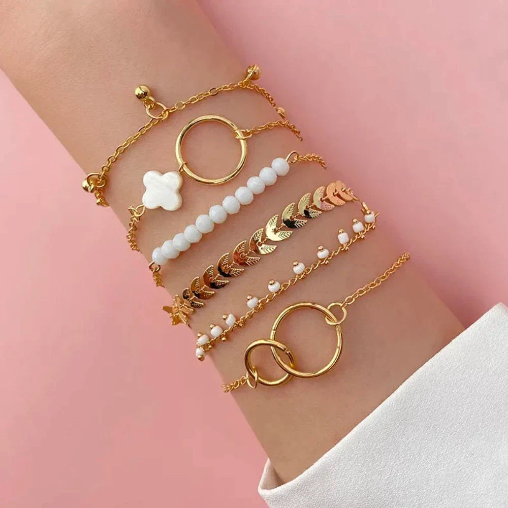 Beaded Bracelets Set with a Bohemian Vibe