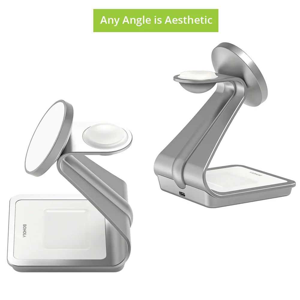 Apple Watch and iPhone 3 in 1 Wireless Charger with Magnetic Connectivity
