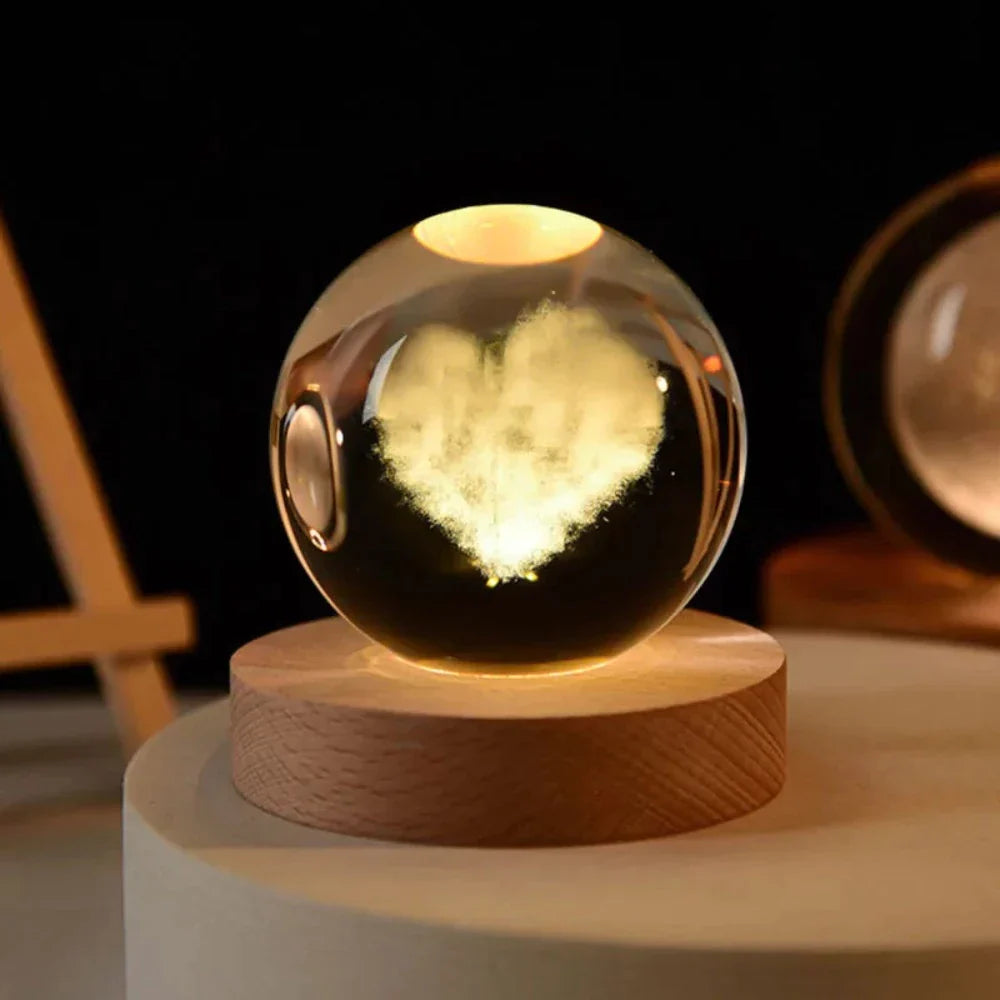 Crystal Ball Engraved with 3D Laser Technology