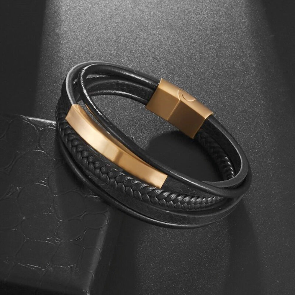 Braided Charm Bracelet Made from Vegan Leather