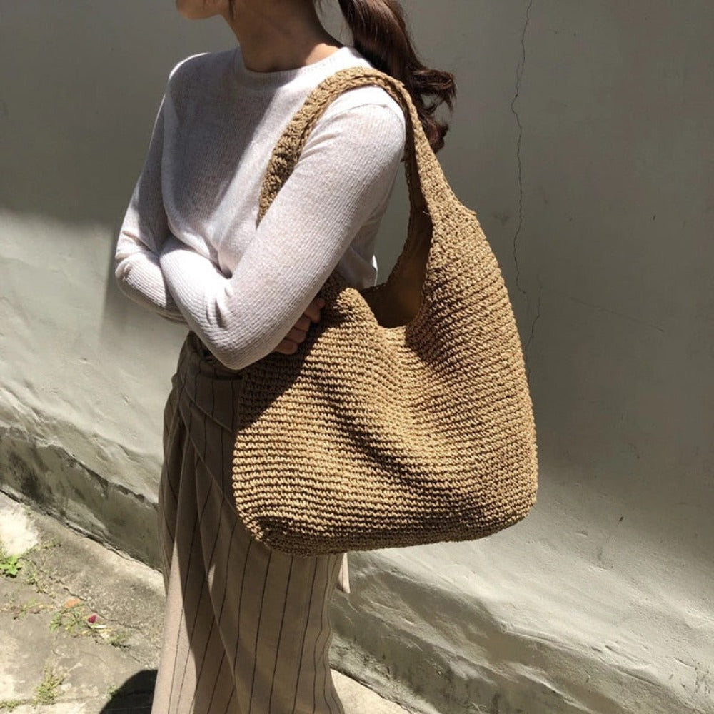 Boho Beach Shoulder Tote - Embrace the Carefree Vibes of Summer