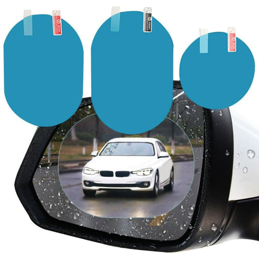 Rainproof Film for Car Rearview Mirror: blue, transparent car side-view mirror accessory sheets, minimal style
