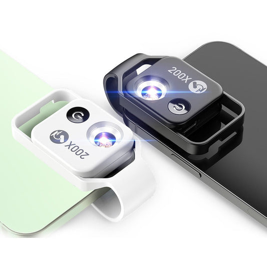 Powerful Zoom Lens for Mobile Phones: Unleash the Dragon's Digital Capabilities: black, white clip-on phone microscope lens