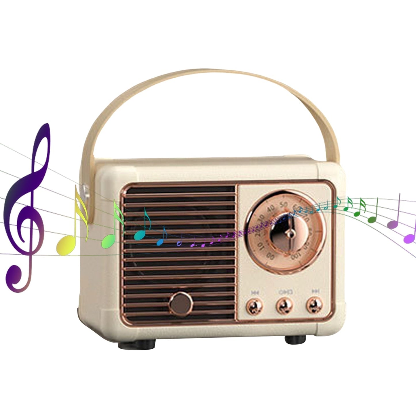 Compact Retro Speakers with Bluetooth and Radio Connectivity