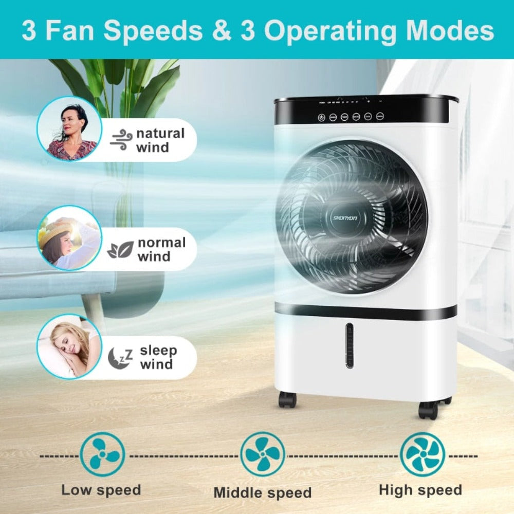 Remote-Controlled Portable Air Cooling Device with Evaporative Technology