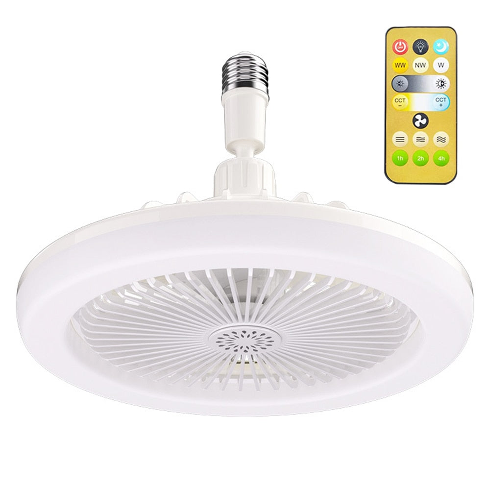 Contemporary Remote-Controlled LED Ceiling Fan with Built-in Lighting