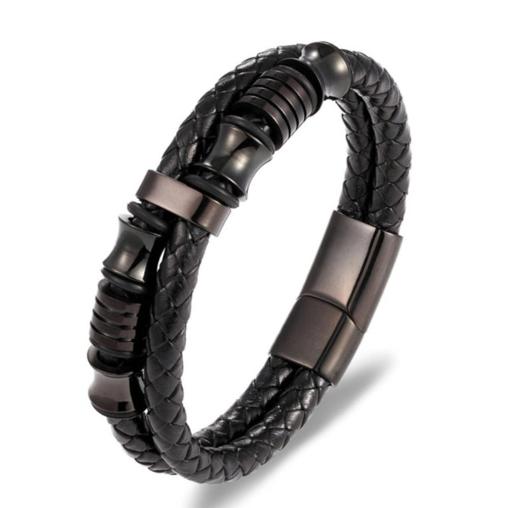 Braided Charm Bracelet Made from Vegan Leather