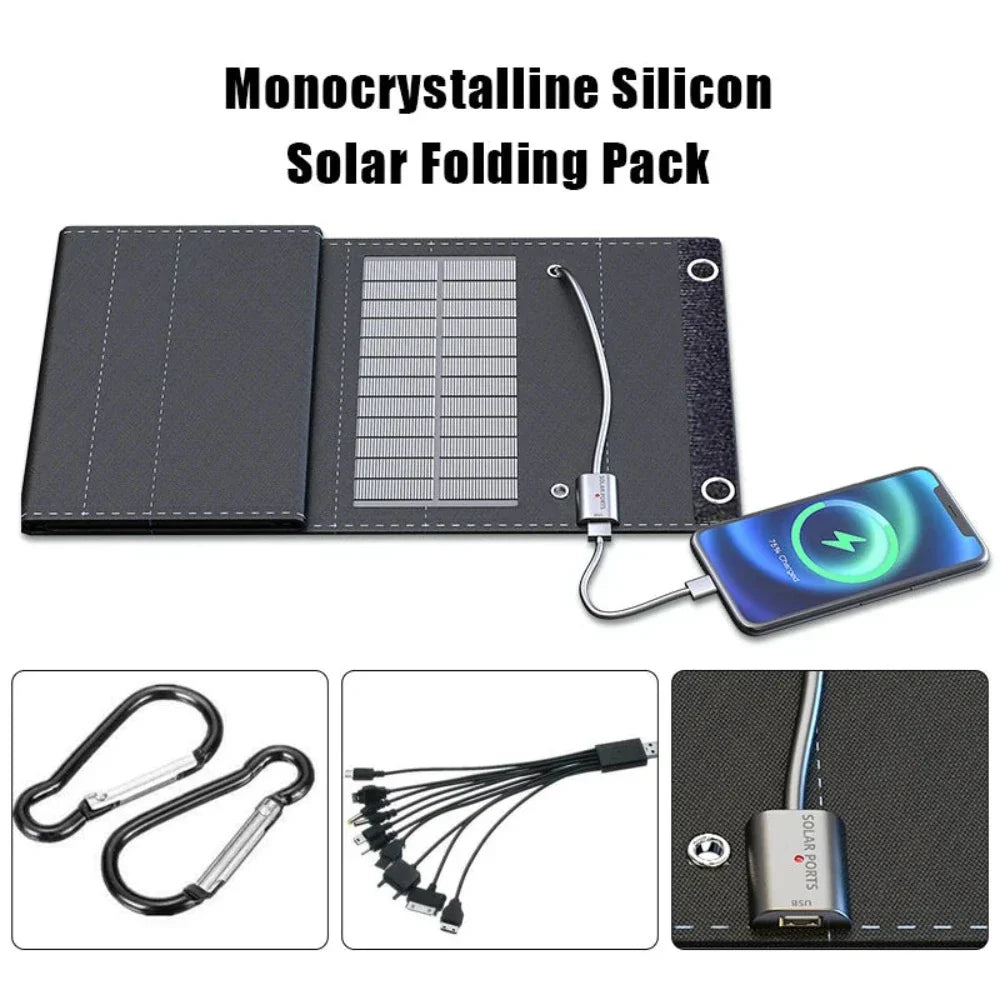 Cell Phone Solar Charger with USB Connection - Portable