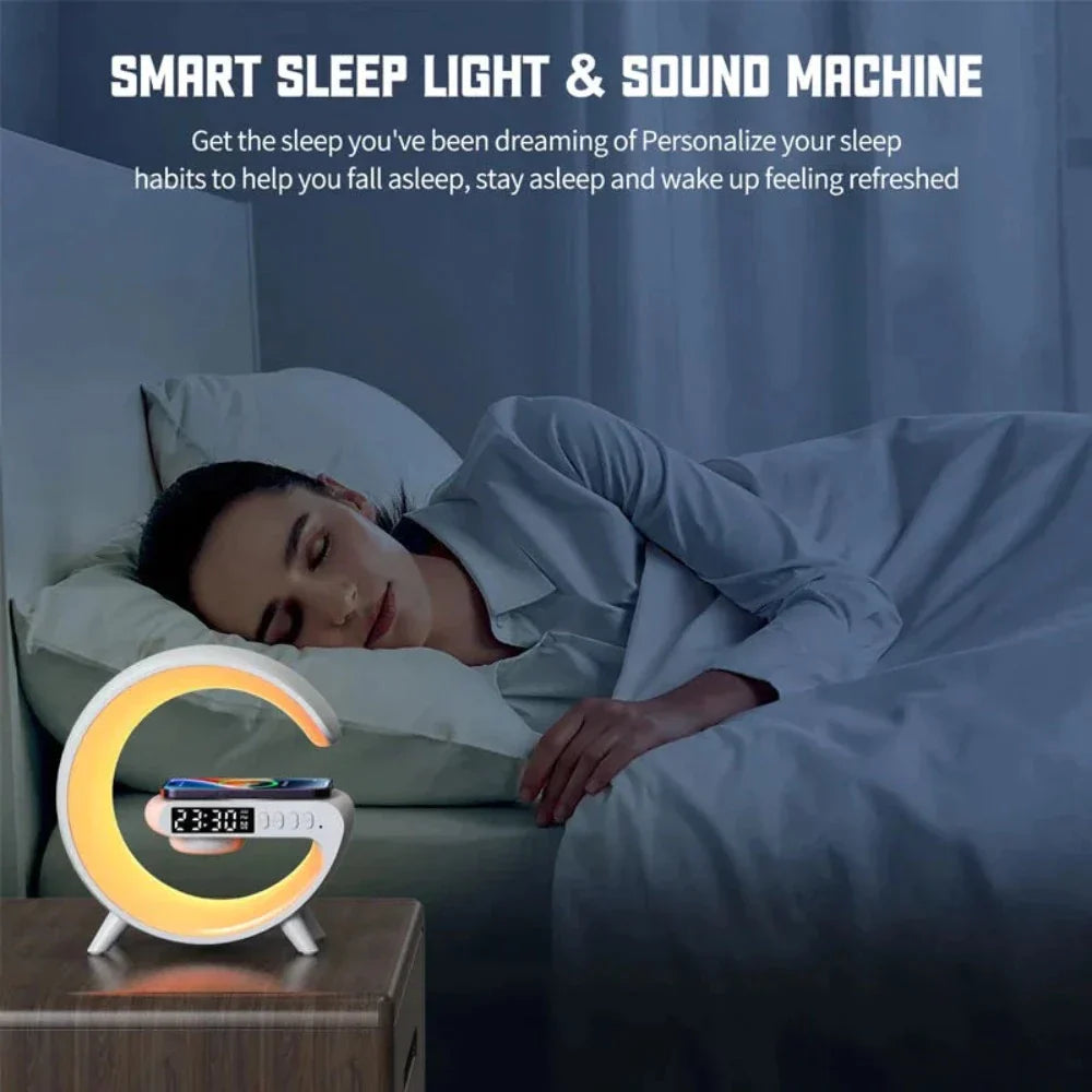 DeskTop Wireless Charging Station with Bluetooth Speaker - 5.9" RGB