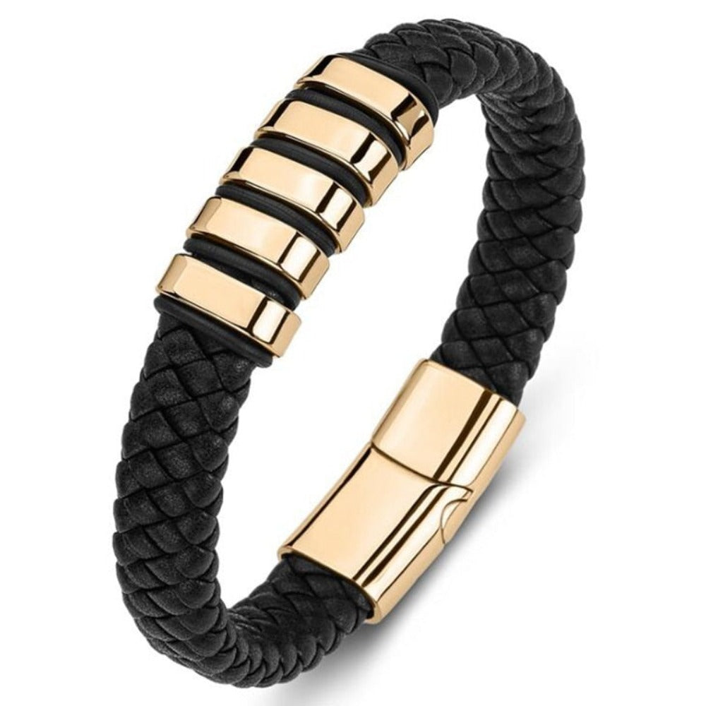Braided Charm Bracelet Made from Vegan Leather