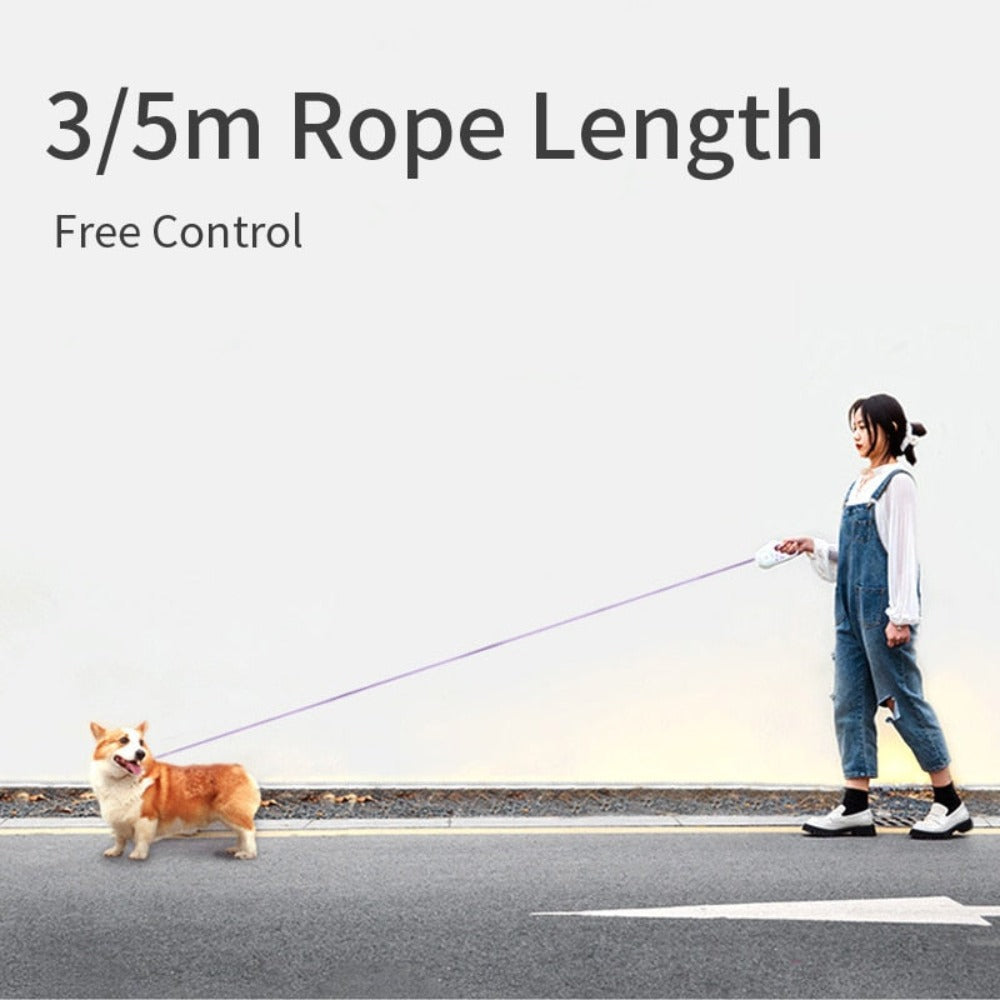 Retractable Illuminating Dog Leash