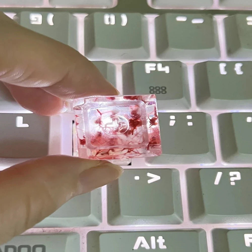 Mechanical Keyboard Keycap with Floral Design