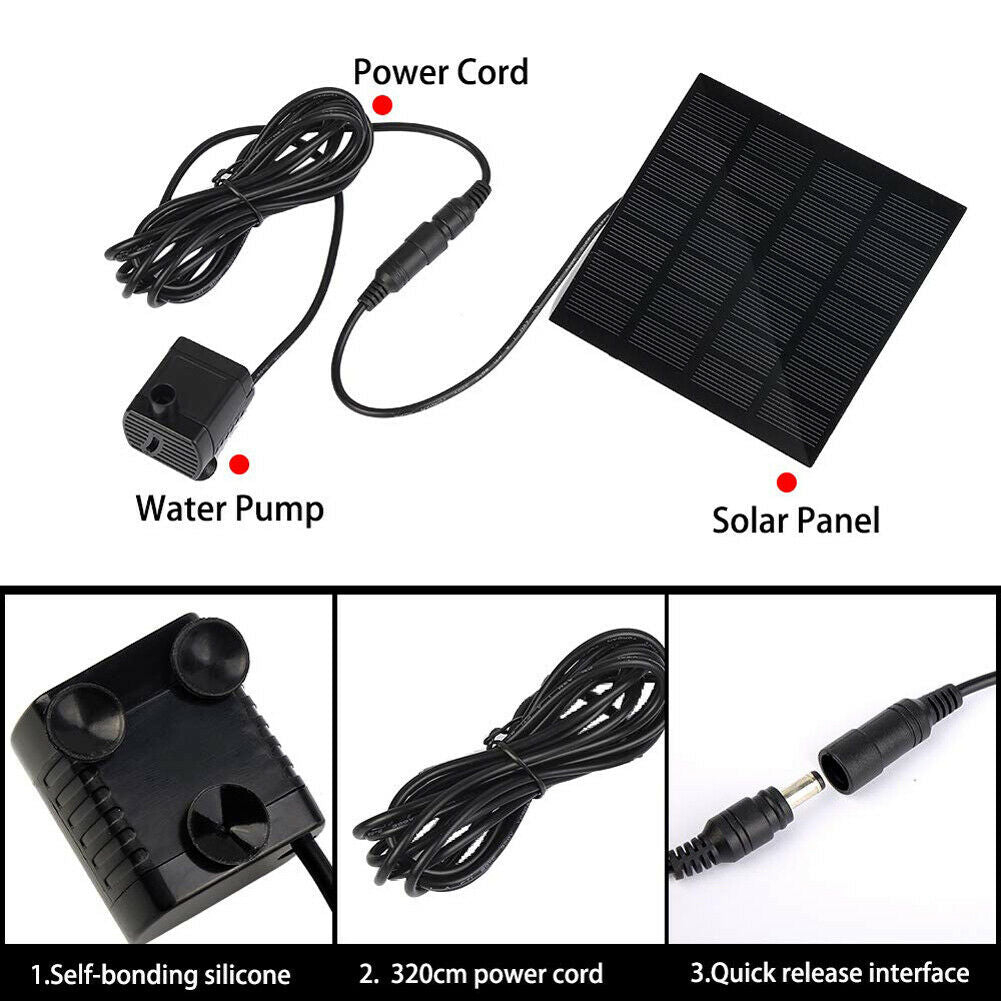 Solar-Powered Garden Fountain