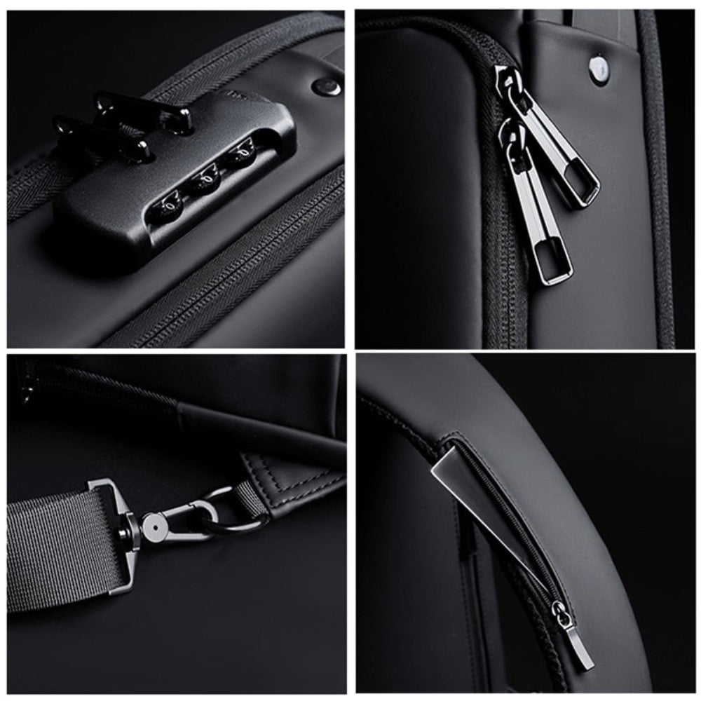 Antitheft Locking Crossbody Shoulder Bag