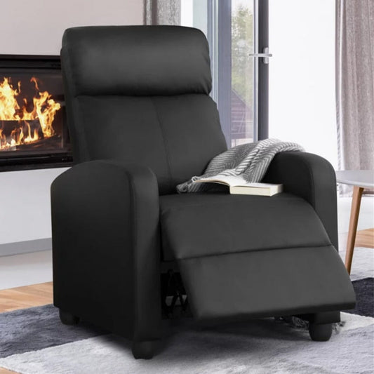 Personal Sofa Bed Recliner by "": The Perfect Blend of Comfort and Functionality: black, dark gray recliner armchair, modern