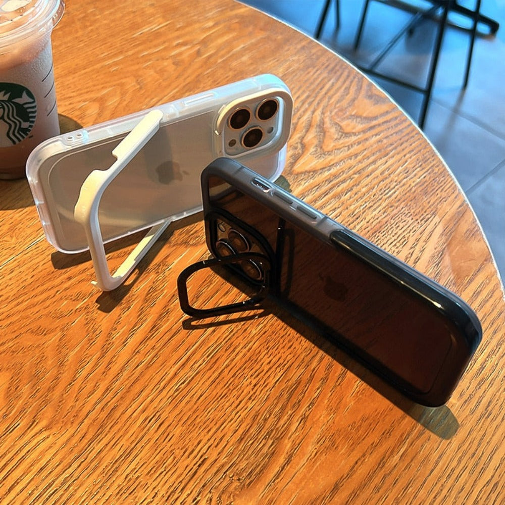 Clear Stand Case for iPhone with Transparent Design