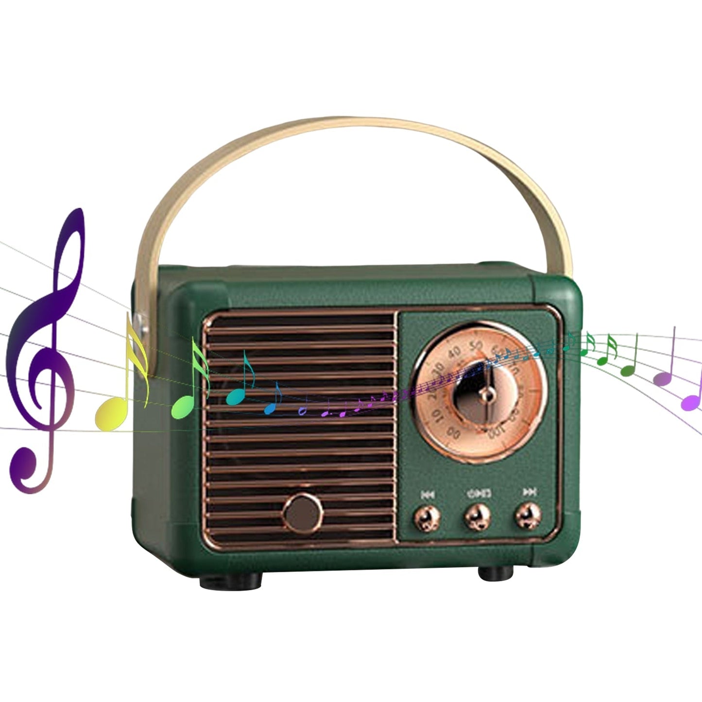 Compact Retro Speakers with Bluetooth and Radio Connectivity