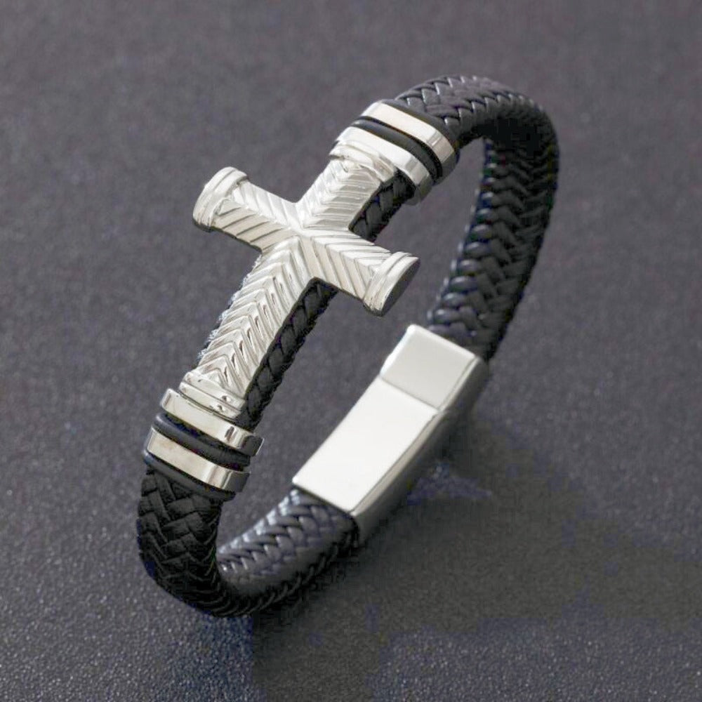 Braided Charm Bracelet Made from Vegan Leather