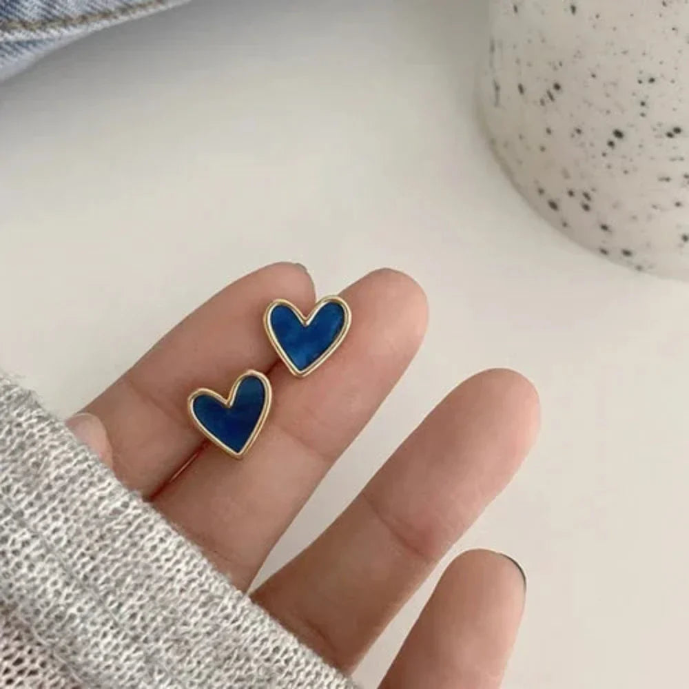 Korean Fashion Heart-Shaped Hoop Earrings