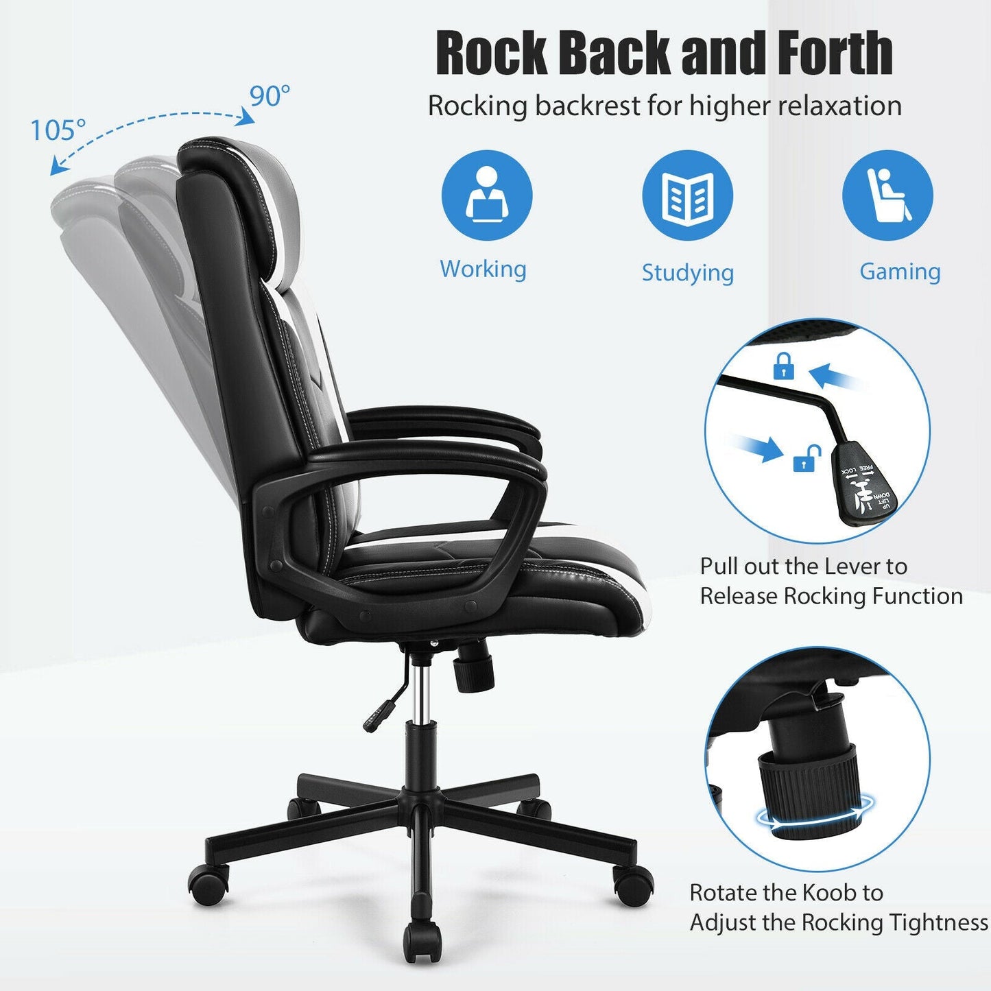 Gaming Racer Inspired Office Computer Chair