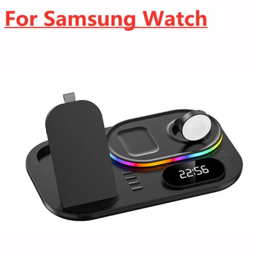 LED Wireless Charging Station with 4-in-1 Functionality