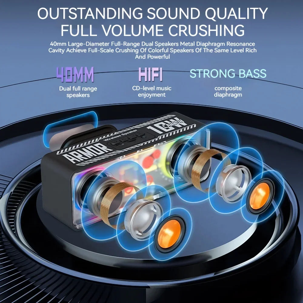 LED Gaming Bluetooth Speaker with RGB Lighting