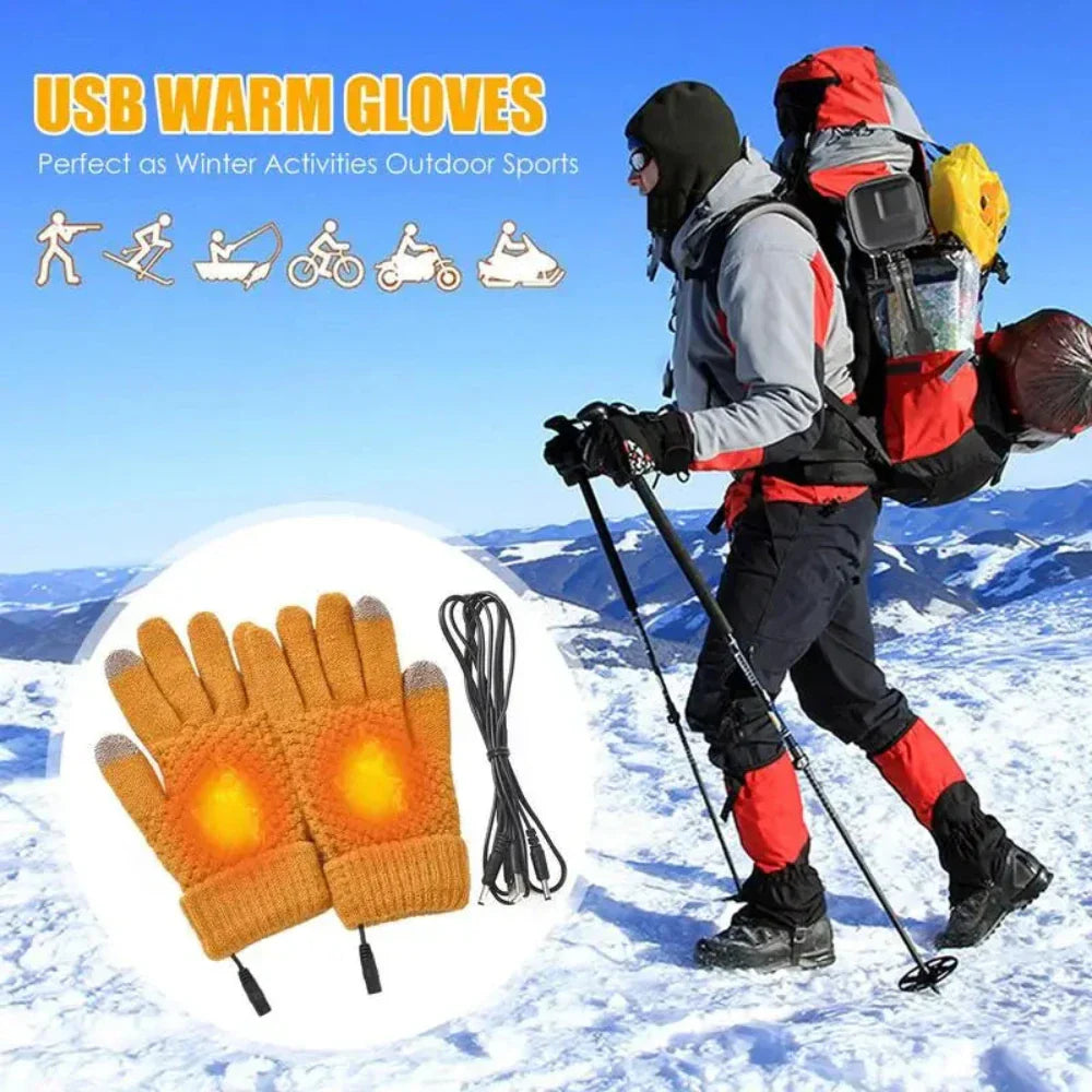 Full Finger Heated Touch Screen Gloves for Women