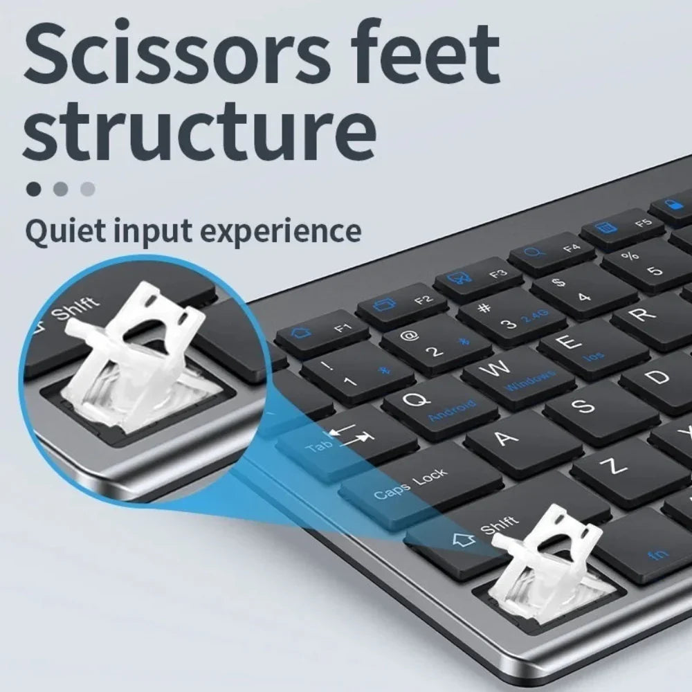 Rechargeable Bluetooth Set with Wireless Keyboard and Mouse