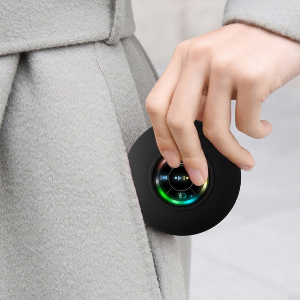 Compact Waterproof Bluetooth Speaker with RGB Lighting
